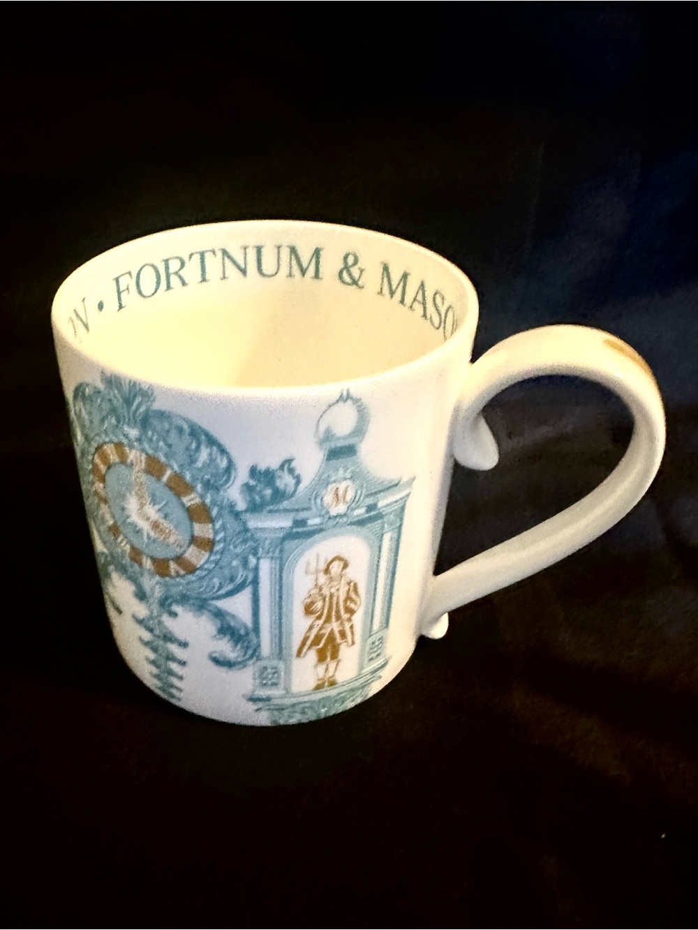 Fortnum & Mason Fine Bone China Clock Mug - White